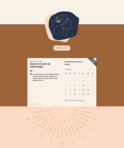 maquette de la page d'accueil du site HomeSweet