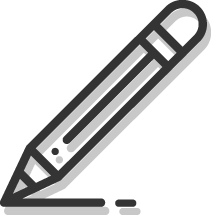 pictogramme d'un crayon trançant un trait